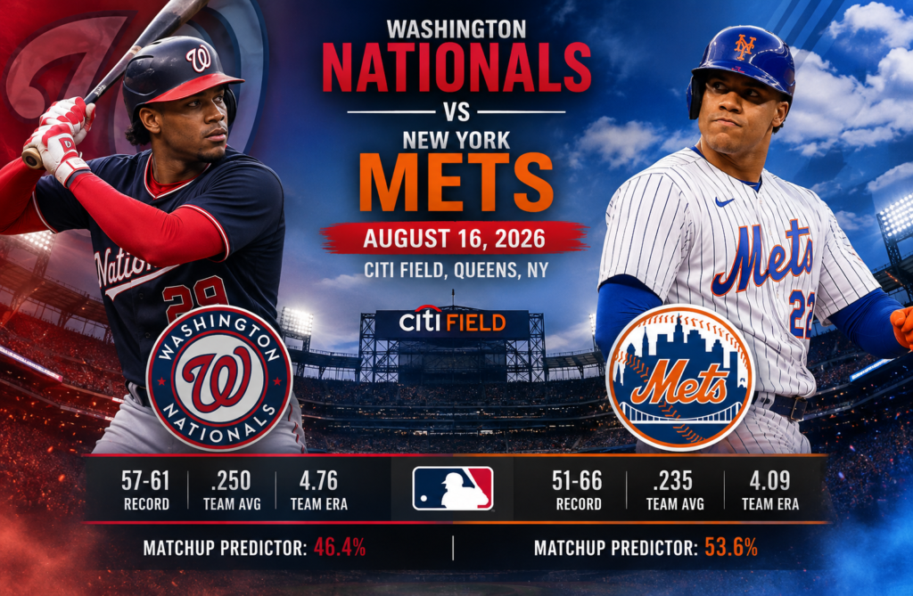 washington nationals vs mets match player stats
